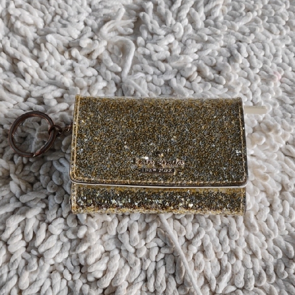 🚨B2G1 KATE SPADE Glittery Gold Card Holder